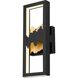 Sunrize LED 15 inch Sand Black Outdoor Wall Sconce