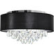 Dash 4 Light 18 inch Chrome Drum Shade Flush Mount Ceiling Light in Black