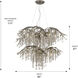 Autumn Twilight 40 inch 60.00 watt Mystic Gold Chandelier Ceiling Light, Large