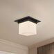Mineral 1 Light 7.88 inch Urban Bronze and Matte Opal Glass Flush Mount Ceiling Light in Opal Glass Shade
