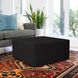 Universal 17 inch Black Outdoor Ottoman, 36in Square, The Atlantis Collection