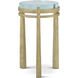 Judith Leiber Couture 24 X 14 inch Polished Textured Brass Accent Table