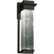 Fusion 1 Light 16.5 inch Matte Black and Rain Outdoor Wall Sconce in Rain Fusion