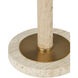 Miles 14 inch Natural and Polished Brass Accent Table