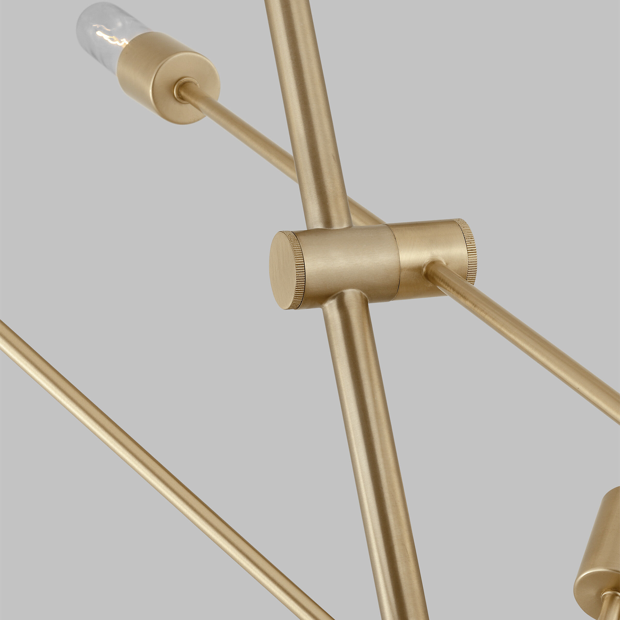 Sean Lavin Axis 6 Light 40 inch Satin Brass Chandelier Ceiling Light