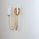 Plumette 2 Light 12 inch Gold Leaf Wall Sconce Wall Light