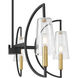 Hanley 5 Light 28 inch Matte Black and Warm Brass Chandelier Ceiling Light