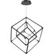 Cube Squared LED 17.75 inch Matte Black Chandelier Ceiling Light