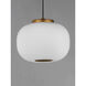 Soji LED 9 inch Black and Gold Single Pendant Ceiling Light