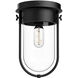 Alora Mood Cyrus 1 Light 7.5 inch Clear Glass/Matte Black Flush Mount Ceiling Light