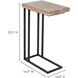Mila 24 X 16 inch Natural C Shape Side Table