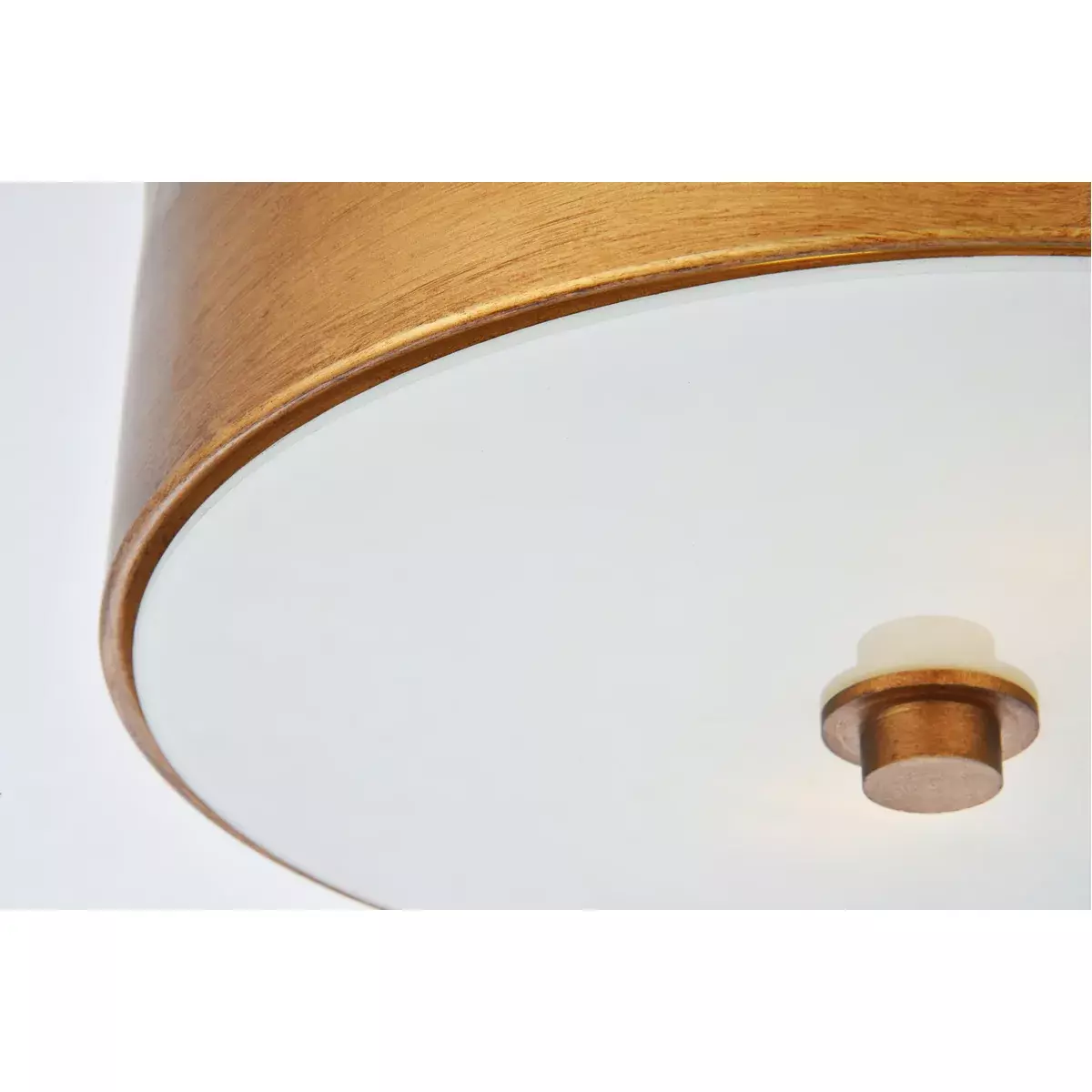 Hazen 2 Light 12 inch Vintage Gold and White Flush Mount Ceiling Light