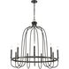 Wickshire 9 Light 34 inch Matte Black Chandelier Ceiling Light