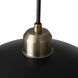 Luna Bella 1 Light 10 inch Matte Black and Weathered Brass Pendant Ceiling Light