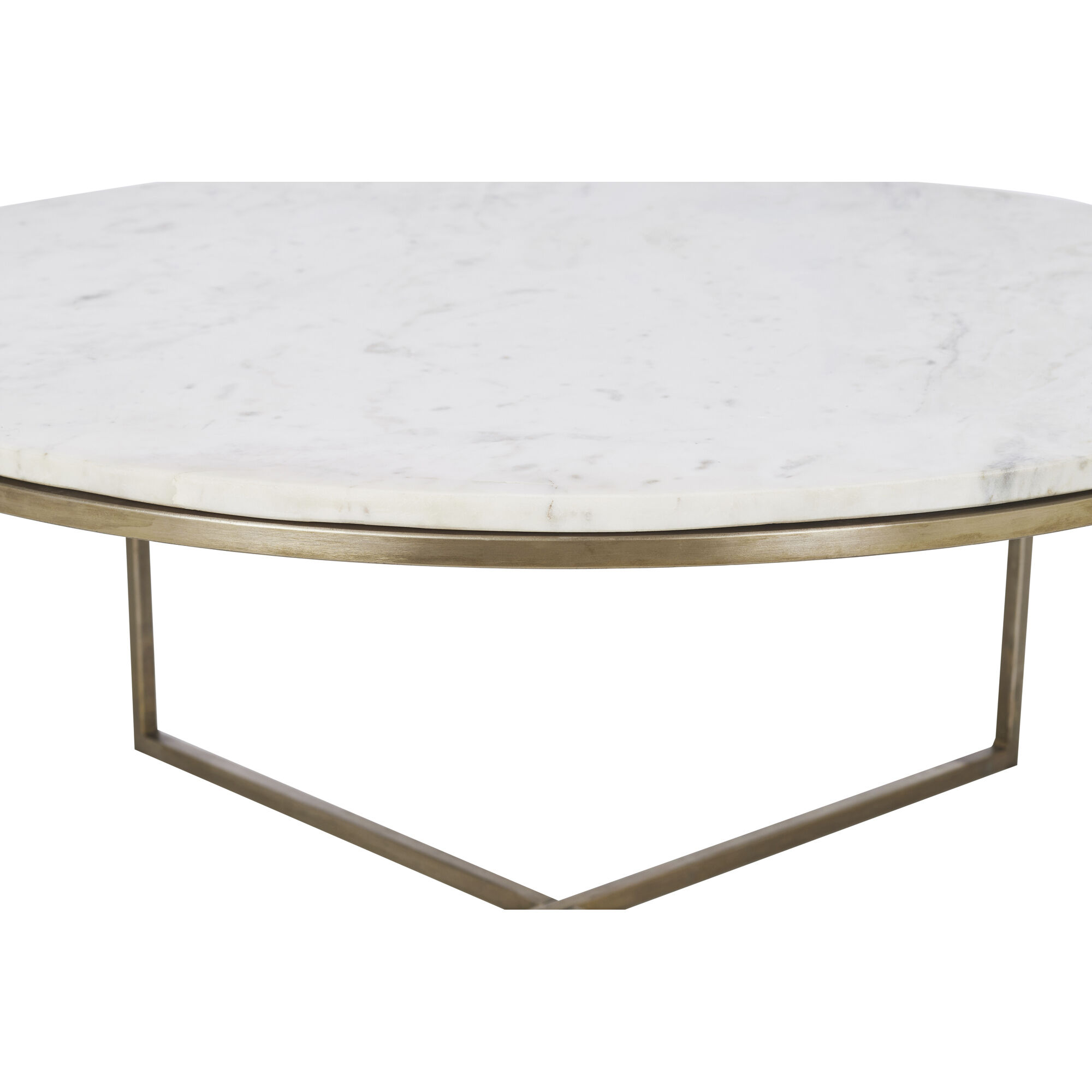 Lova 35 X 15 inch Antique Brass Coffee Table