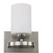 Moonlight 1 Light 7 inch Brushed Nickel Reversible Armed Sconce Wall Light