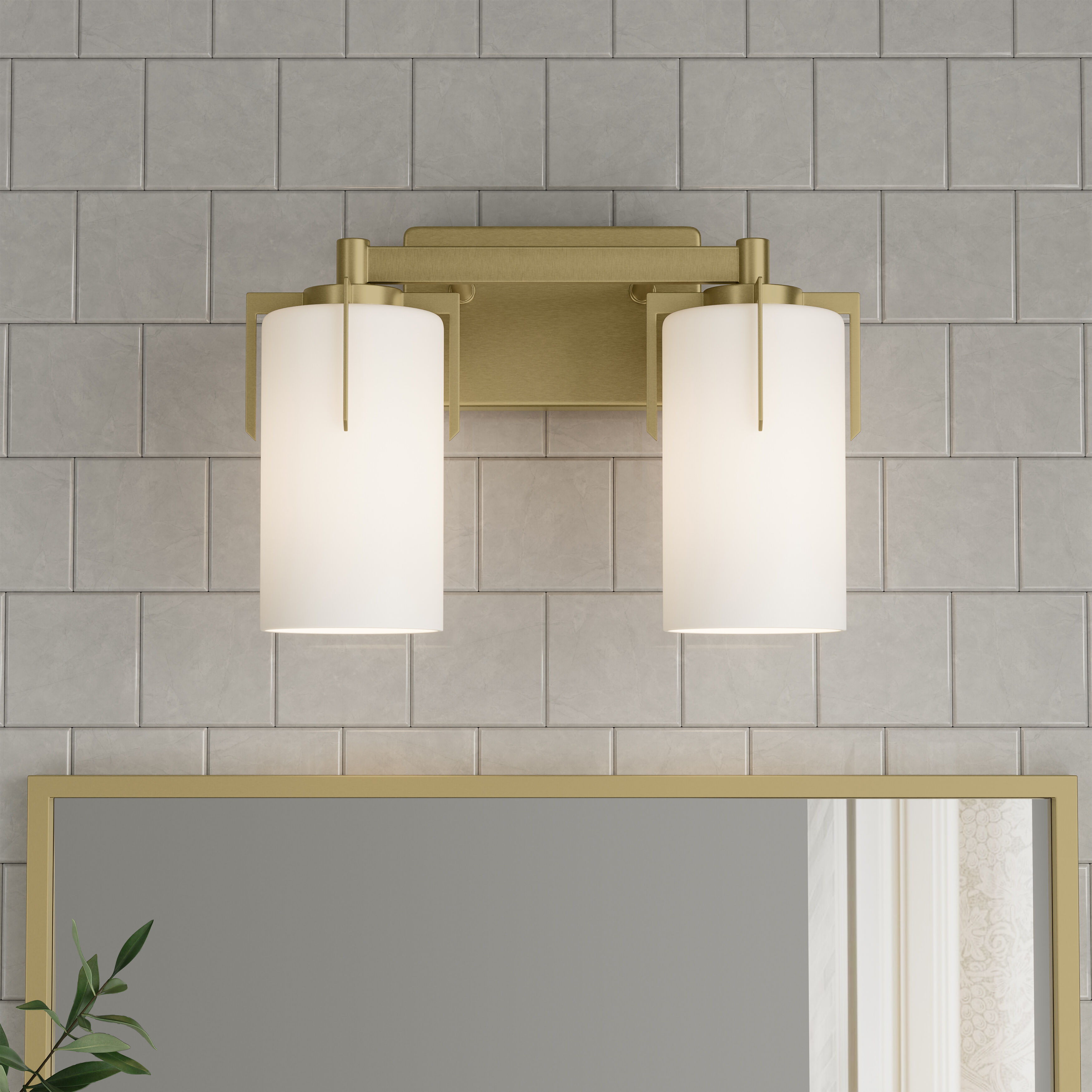 Froselle 2 Light 13.25 inch Vintage Brass Bathroom Vanity Light Wall Light