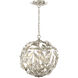 Marselle 4 Light 16.5 inch Antique Silver Mini Chandelier Ceiling Light
