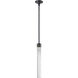 Zigrina 1 Light 5.13 inch Satin Brushed Black with Polished Nickel Pendant Ceiling Light