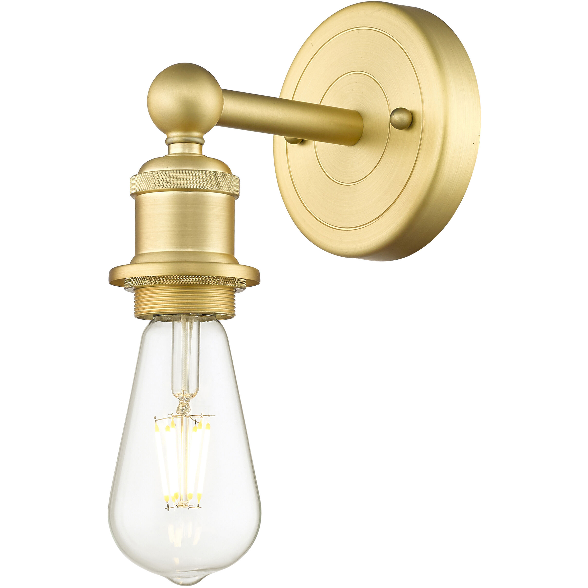 Edison 1 Light 4.5 inch Satin Gold Sconce Wall Light