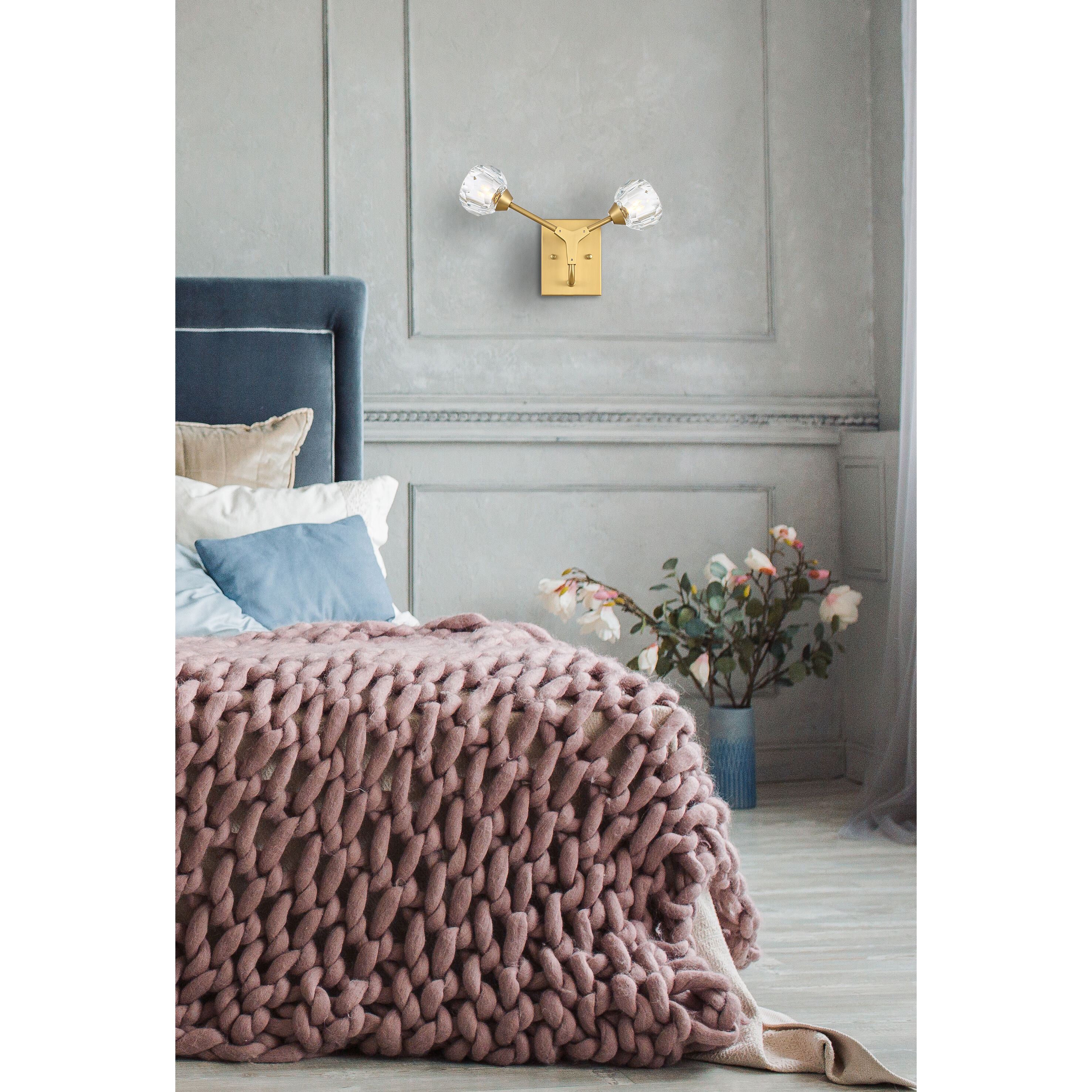 Zayne 2 Light 15 inch Gold Wall Sconce Wall Light