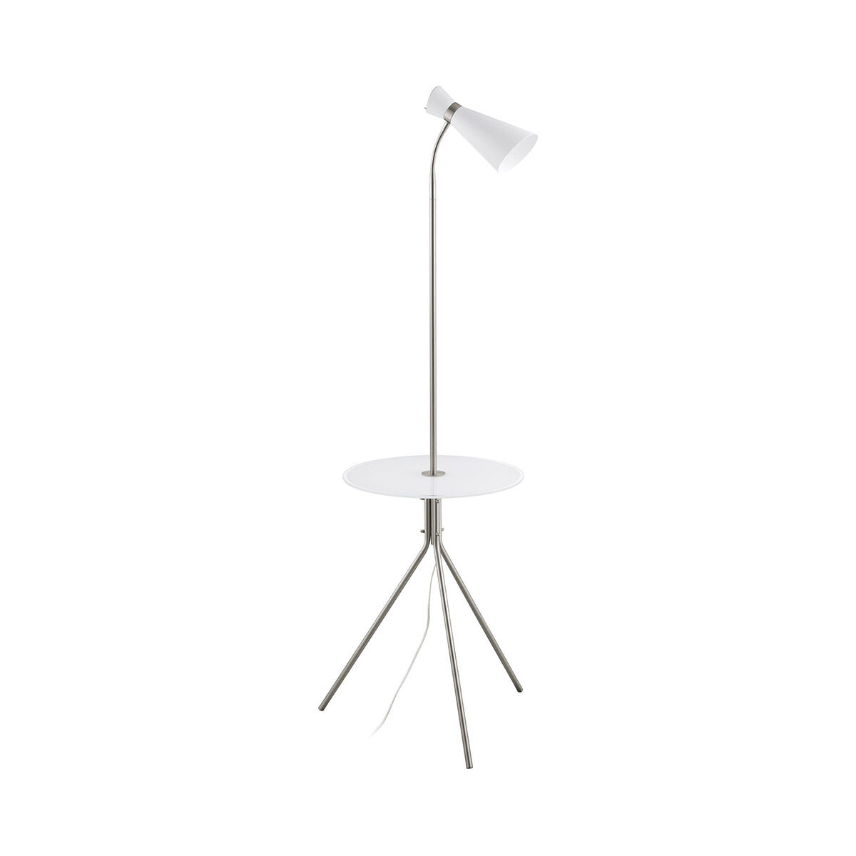 Policara 63 inch Matte Nickel Floor Lamp Portable Light