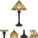 Tiffany 26 inch 60 watt Matt Black Table Lamp Portable Light