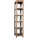 Delancey 90 X 36 inch Weathered Oak and Antique Pewter Etagere