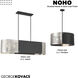 Noho 4 Light 24.5 inch Brushed Nickel W/ Sand Coal Pendant Ceiling Light