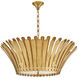 Reina 8 Light 33.75 inch Distressed Brass Chandelier Ceiling Light