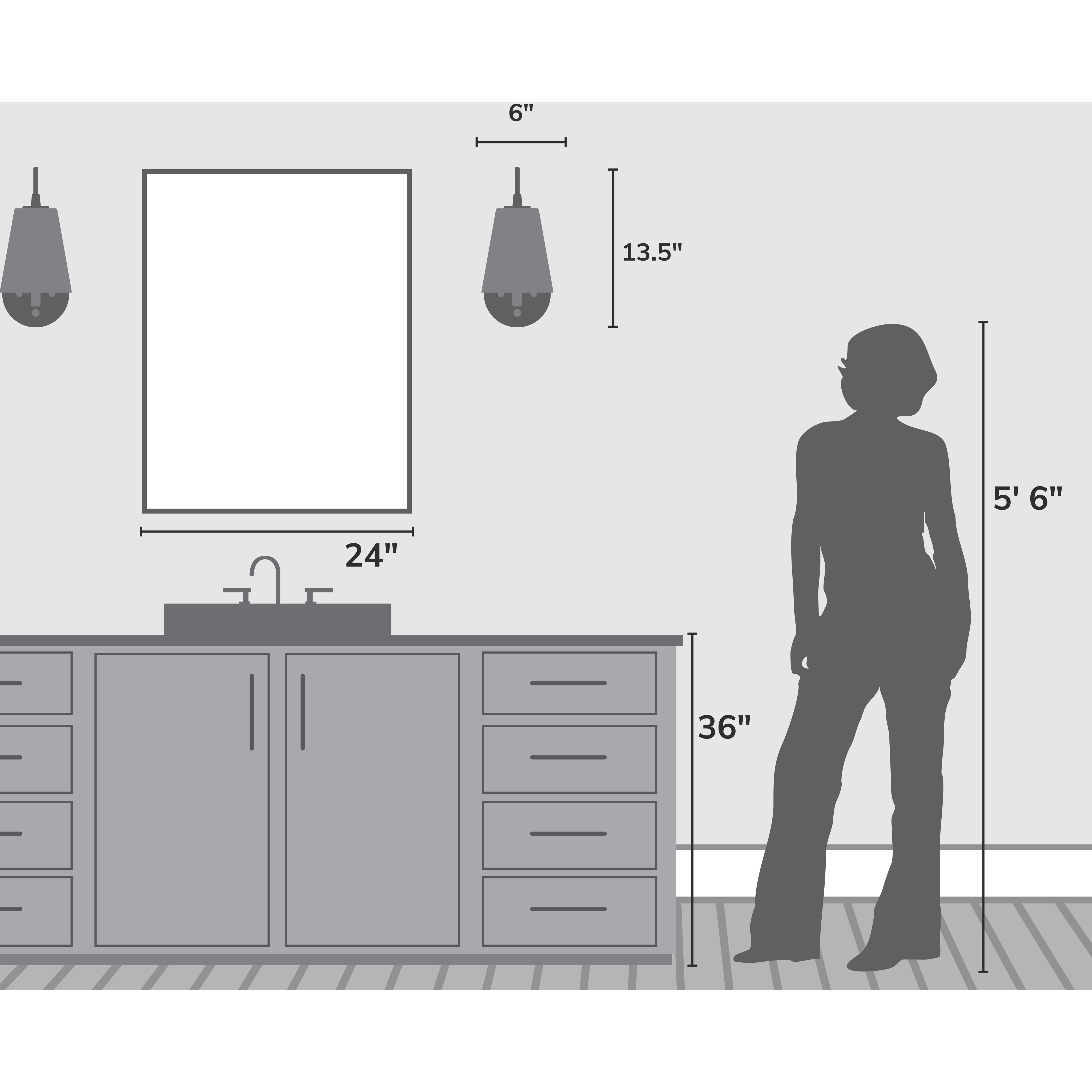 Valley Park 1 Light 6 inch Matte Black Pin Up Sconce Wall Light, Large