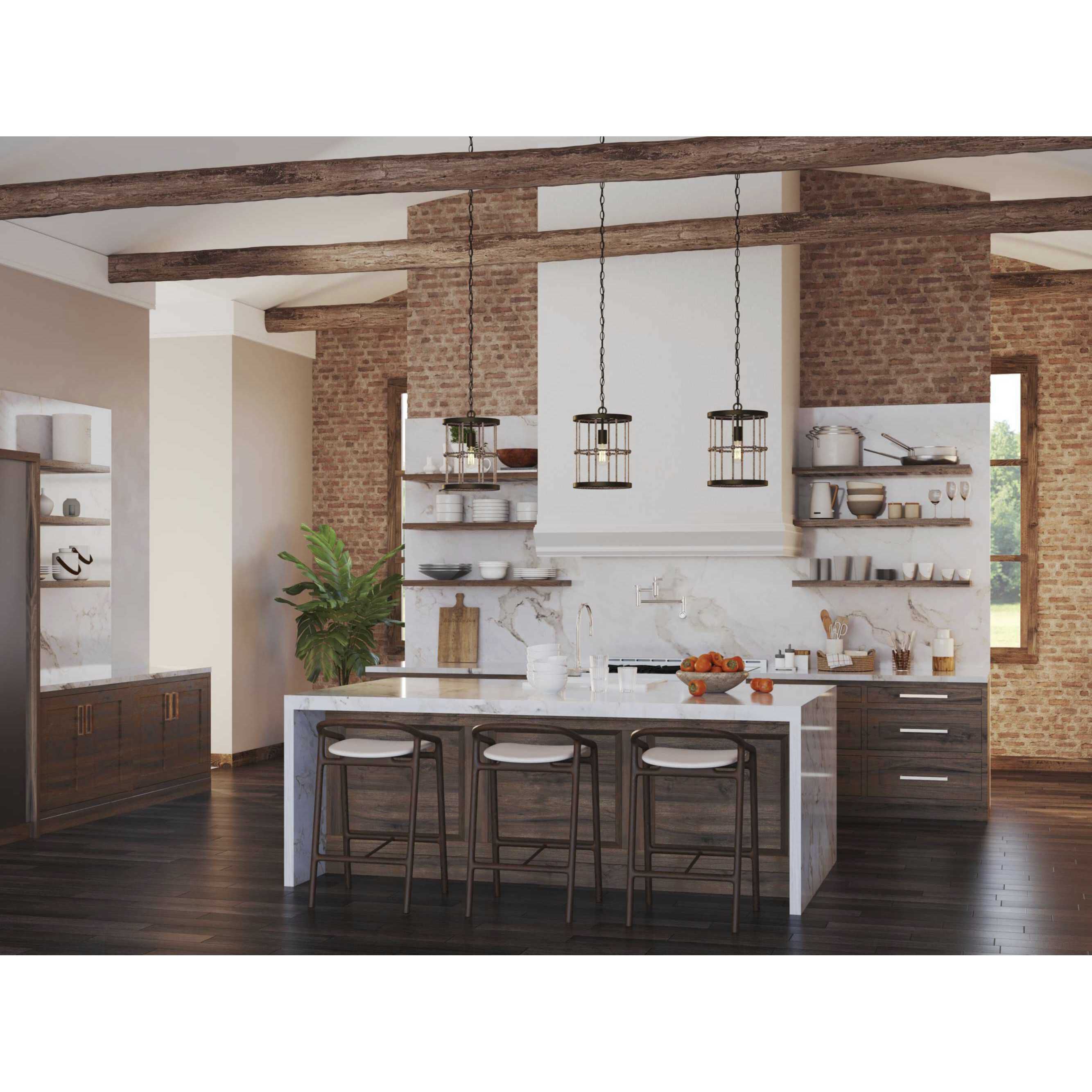 Lattimore 1 Light 10 inch Aged Brass Mini-pendant Ceiling Light, Design Series