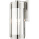 Sheridan 3 Light 19 inch Brushed Nickel Outdoor Wall Lantern