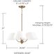 Welsley 4 Light 25.5 inch Aged Brass Chandelier Ceiling Light