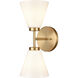 Houghton Vanity Light Wall Light in Brushed Gold
