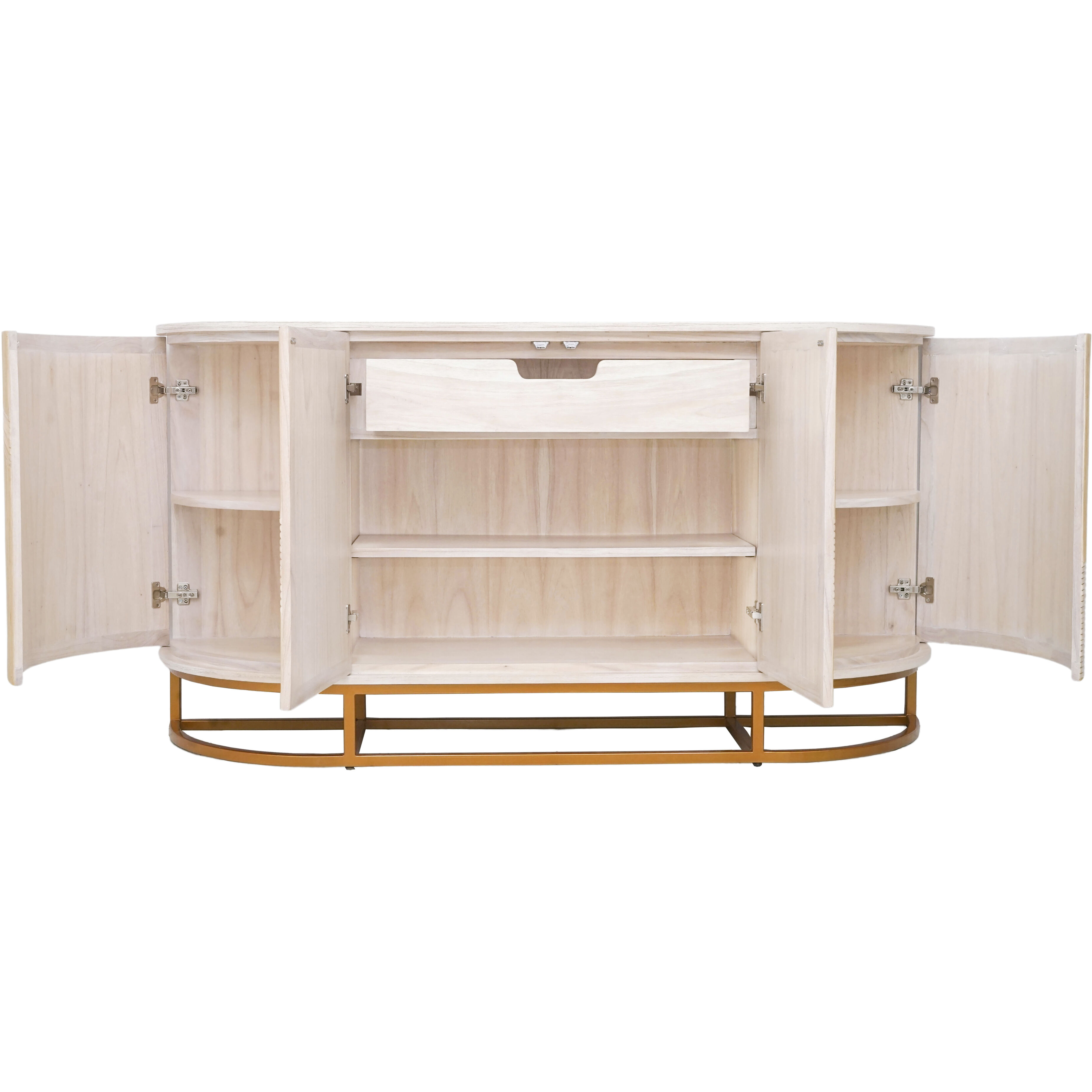 Sconset Natural with White Ash and Brass Credenza