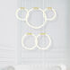 Hoops LED 8 inch Satin Gold Chandelier Ceiling Light