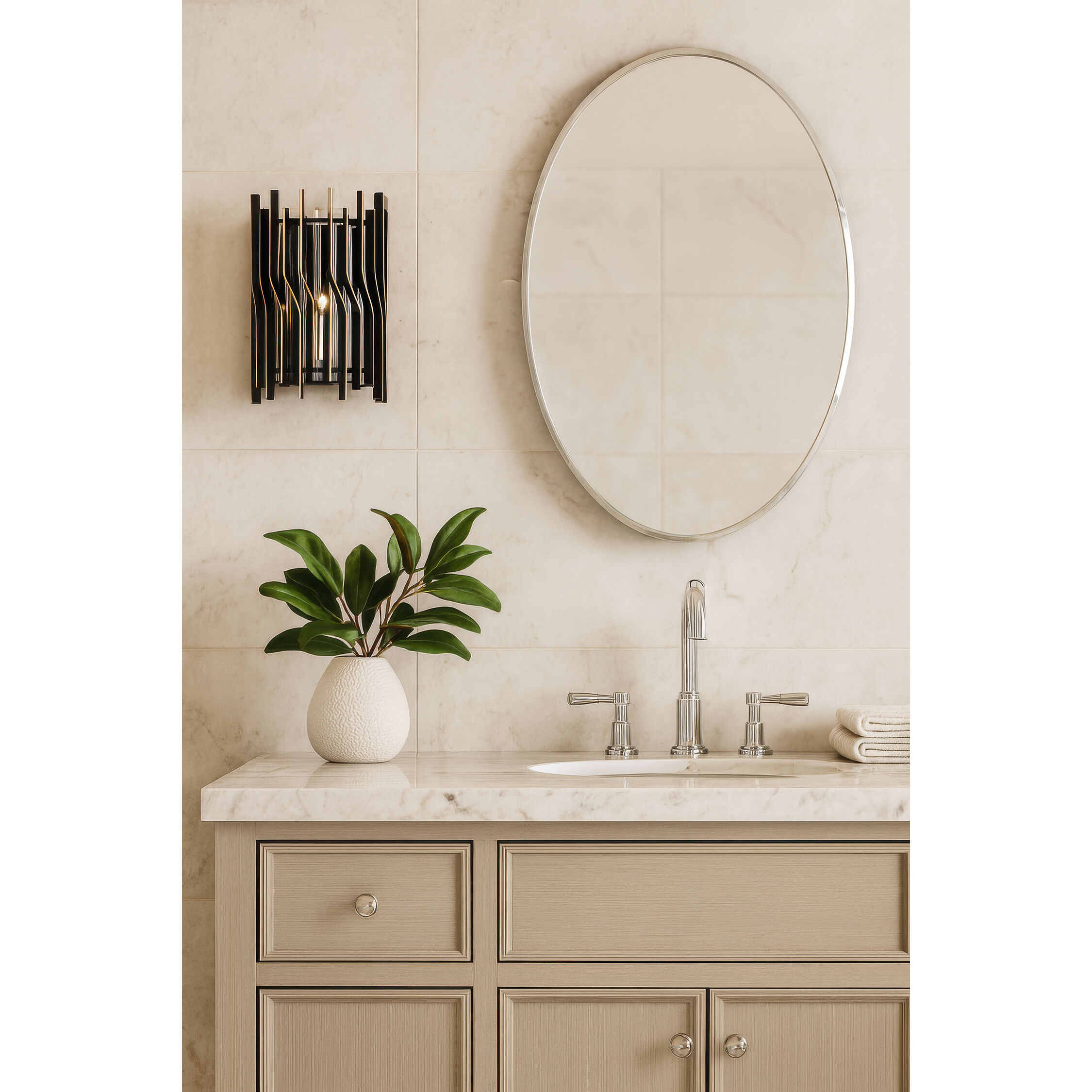 Park Row 1 Light 8 inch Matte Black and French Gold Wall Sconce Wall Light, Smithsonian Collaboration