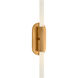 Visual Comfort Kelly Wearstler Rousseau LED 4 inch Antique-Burnished Brass Vanity Sconce Wall Light in Etched Crystal, Medium KW2282AB-EC - Open Box