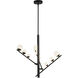 Cypress LED 19 inch Black Chandelier Ceiling Light