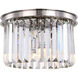 Sydney 3 Light 16 inch Polished nickel Flush Mount Ceiling Light in Clear, Urban Classic