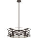 Langwood 4 Light 24 inch Onyx Bengal and Barnwood Chandelier Ceiling Light