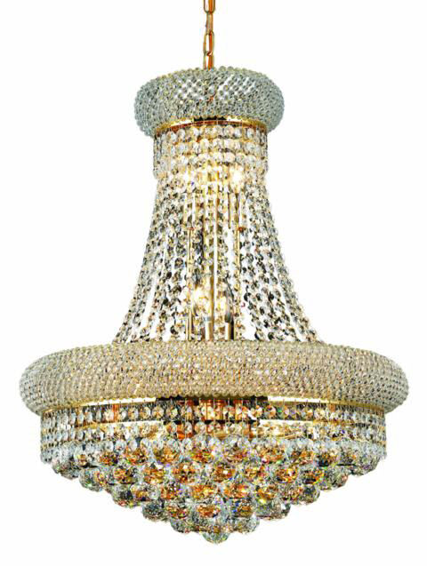 Primo 14 Light 20 inch Gold Dining Chandelier Ceiling Light in Royal Cut