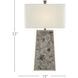 Calloway 33 inch 150 watt Natural and Silver Leaf Table Lamp Portable Light