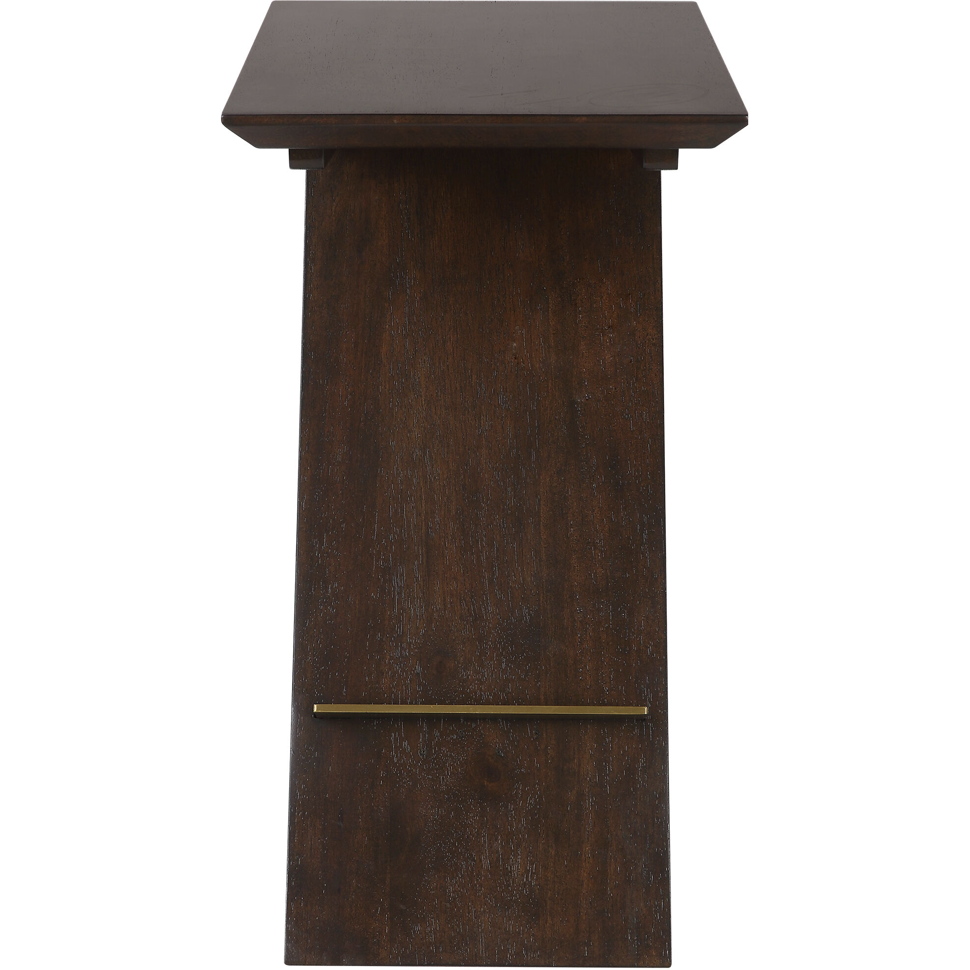 Breakthrough 22 X 17.25 inch Brushed Brass and Deep Brown Accent Table