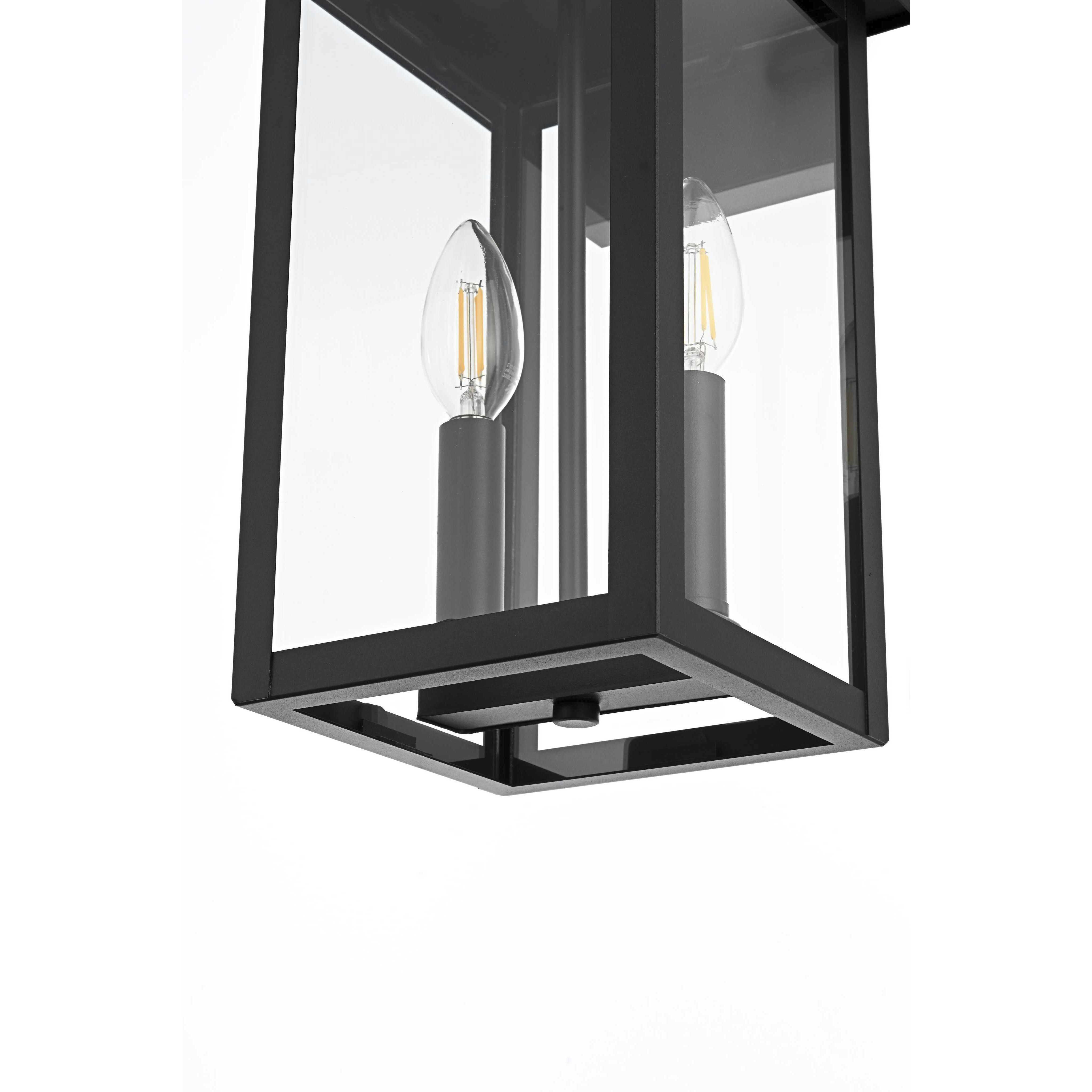 Venango 2 Light 15 inch Black Outdoor Wall Sconce