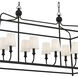 Sylvan 8 Light 42 inch Black Forged Linear Chandelier Ceiling Light