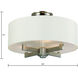 Seven Springs 3 Light 18 inch Satin Nickel Semi Flush Mount Ceiling Light