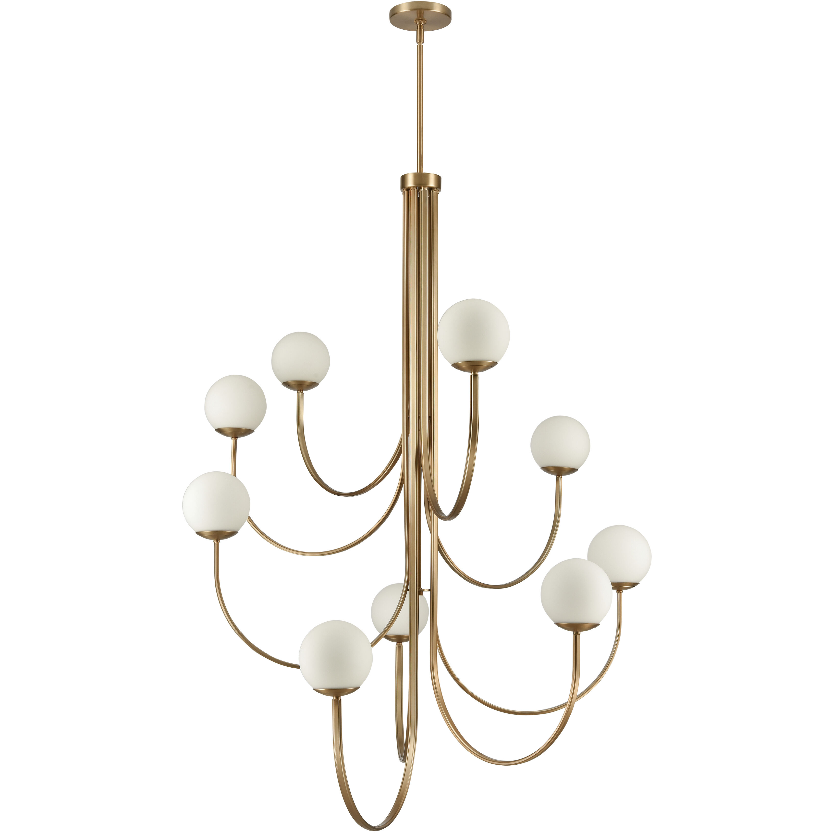 Caroline 9 Light 43.5 inch Brushed Gold Chandelier Ceiling Light
