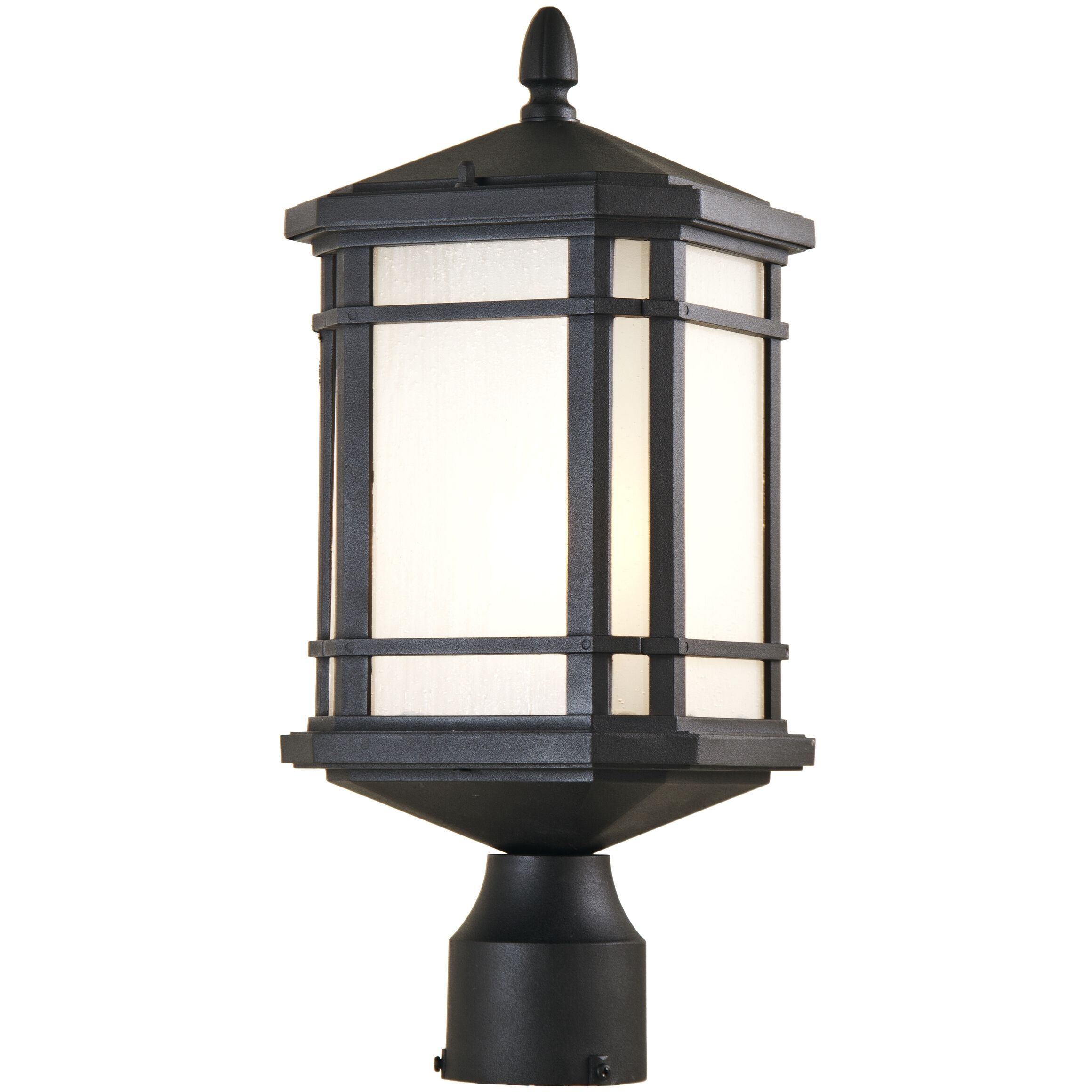 Cardiff 1 Light 17.5 inch Black Outdoor Post Lamp